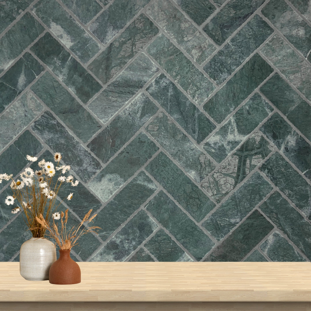 Antiqued Herringbone