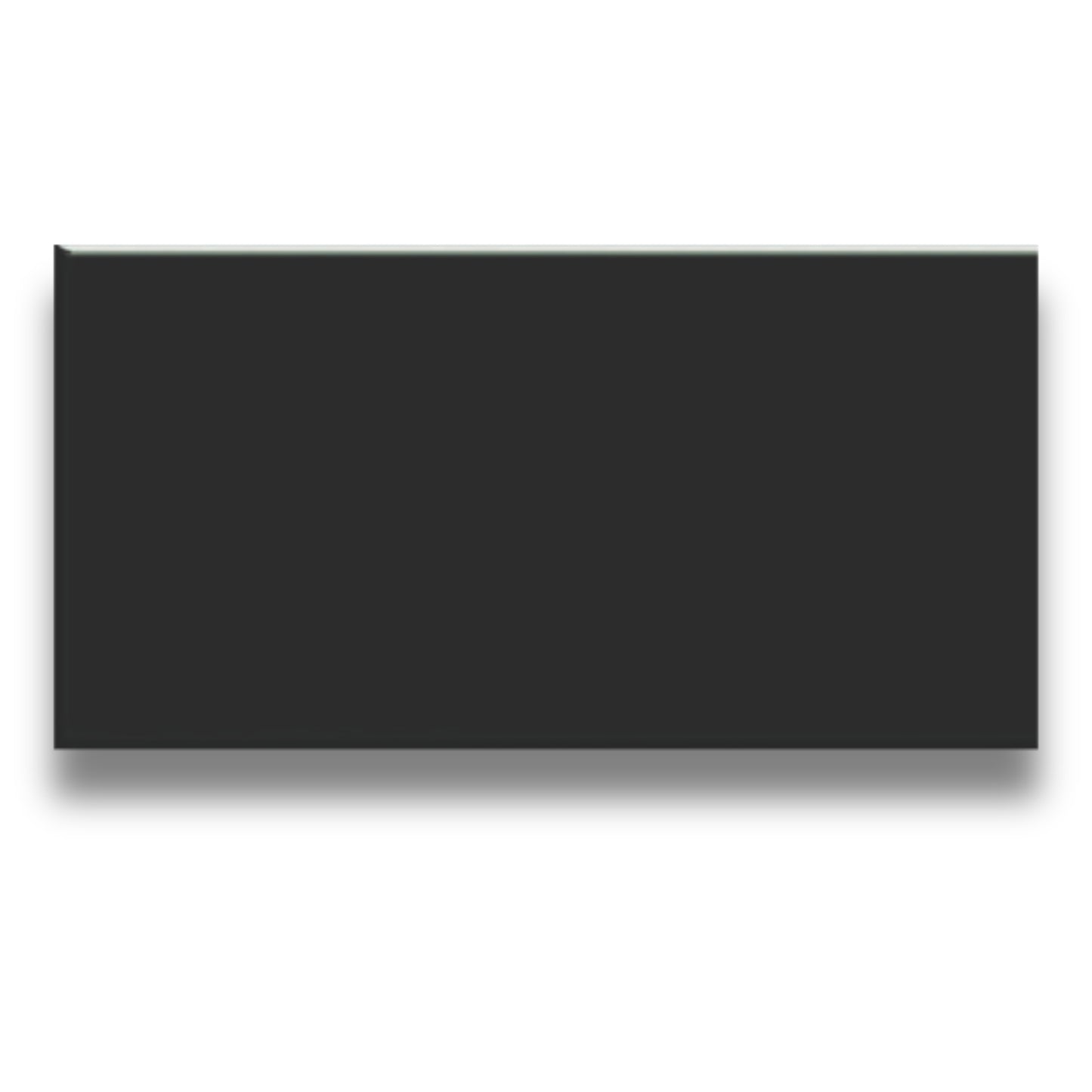 Basics Plain Black Gloss 100x200mm