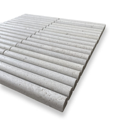 Mini Flute Travertine Gris