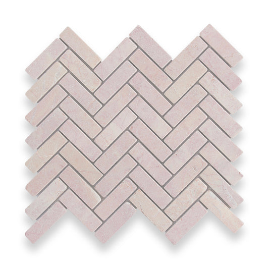 Antiqued Herringbone Rosado 20x64mm