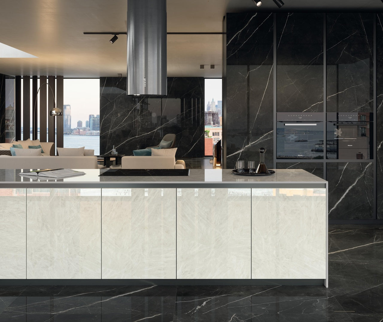 Marvel Gala Calacatta Black 1200x2780mm