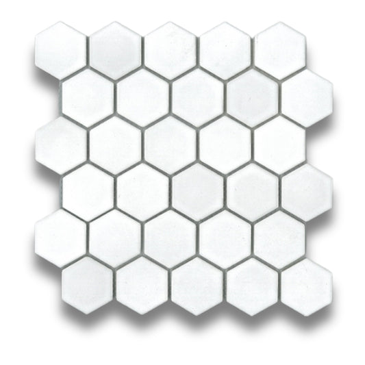 Hexagon Mosaics Gloss White