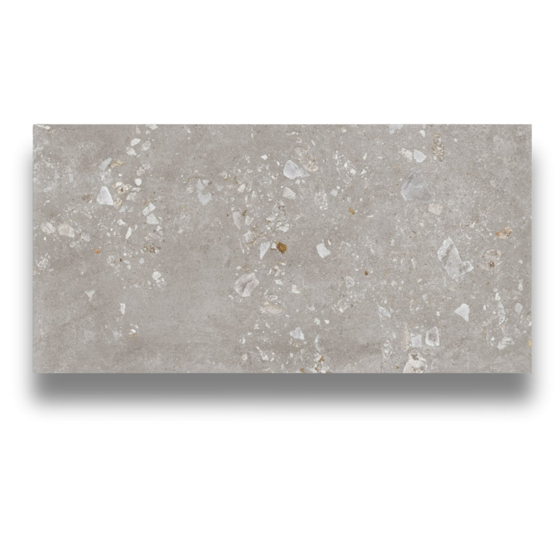 Yourself Light Grey Terrazzo 600x1200