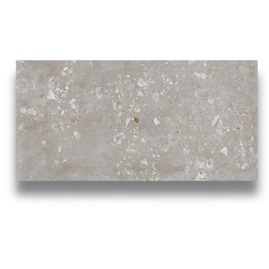 Yourself Light Grey Terrazzo 600x1200