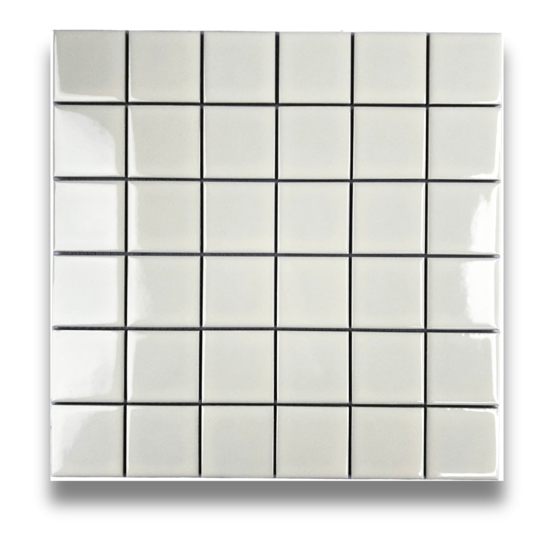 Squares Fog Grey Gloss 48x48mm