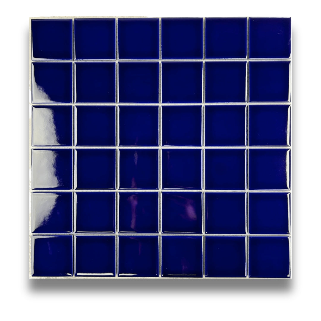 Squares Dark Blue Gloss 48x48mm