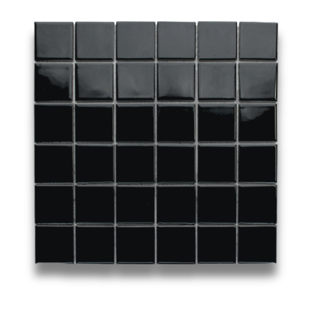 Squares Black Gloss 48x48mm