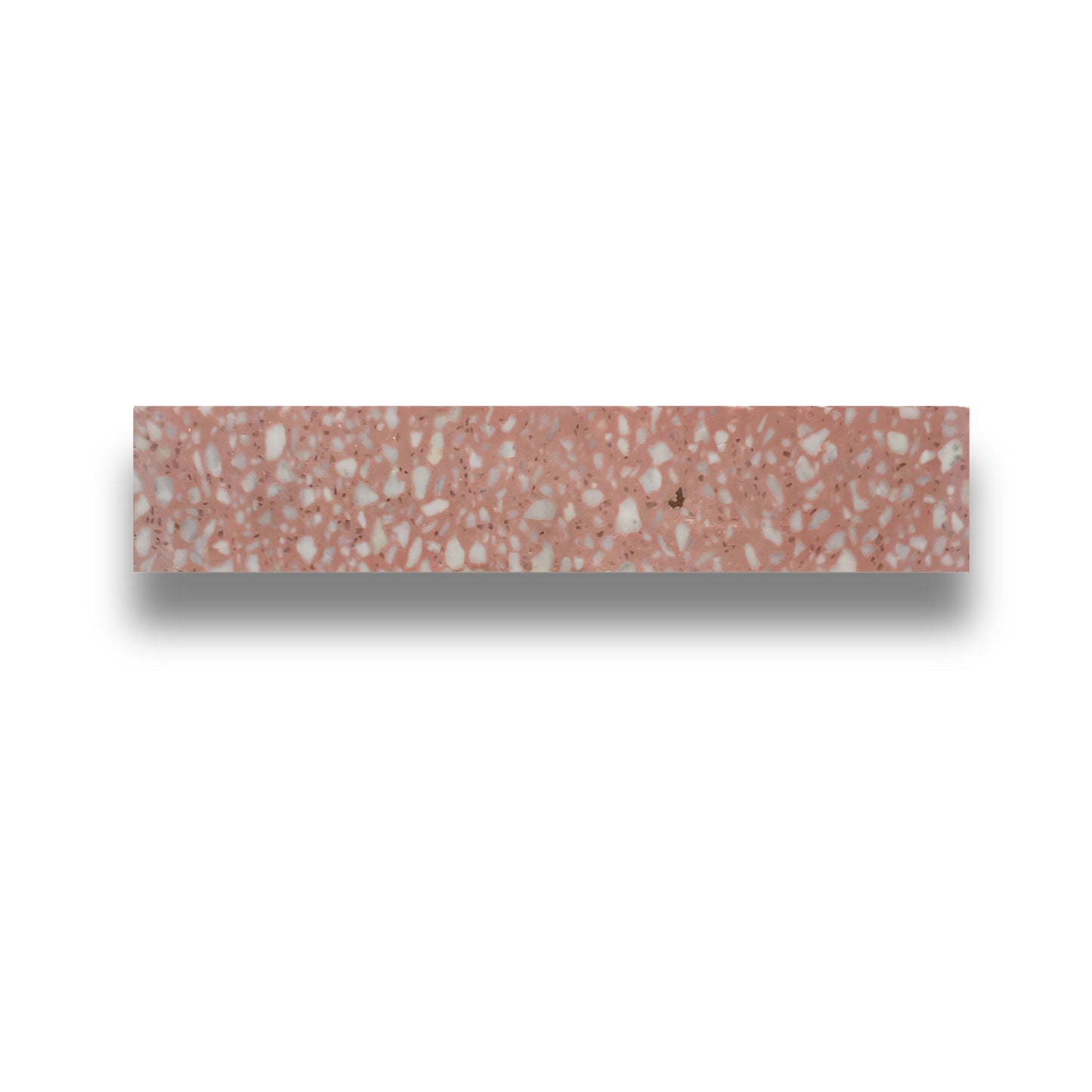 Encaustic Terrazzo Pink Large Chip Baguette 300x60mm