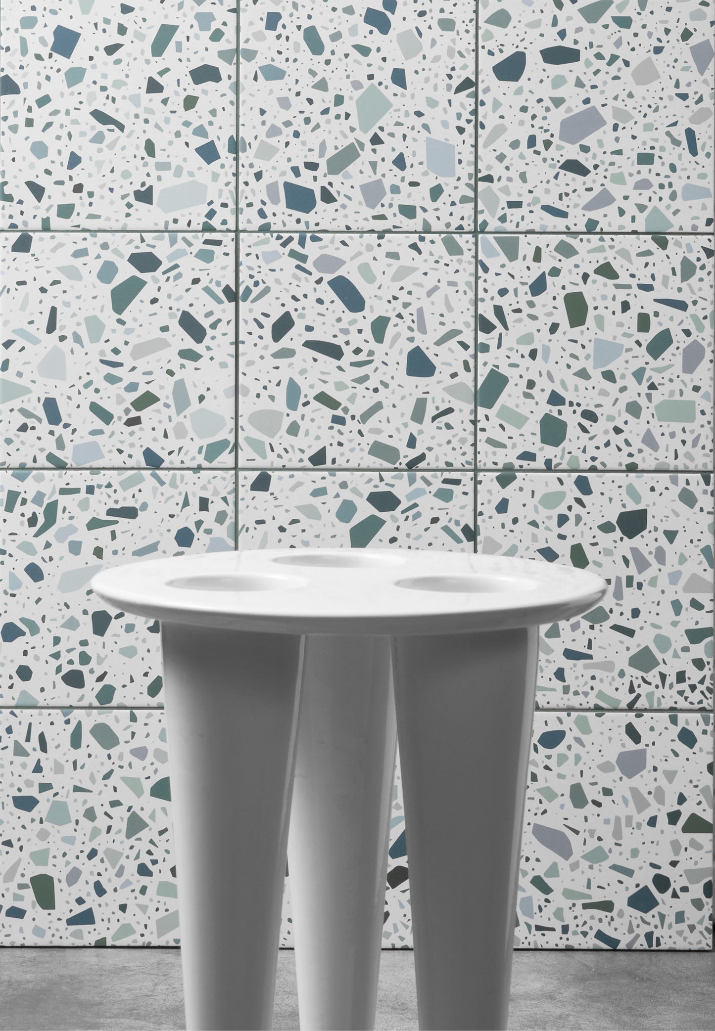 Confetti Terrazzo Bianco Petrolio