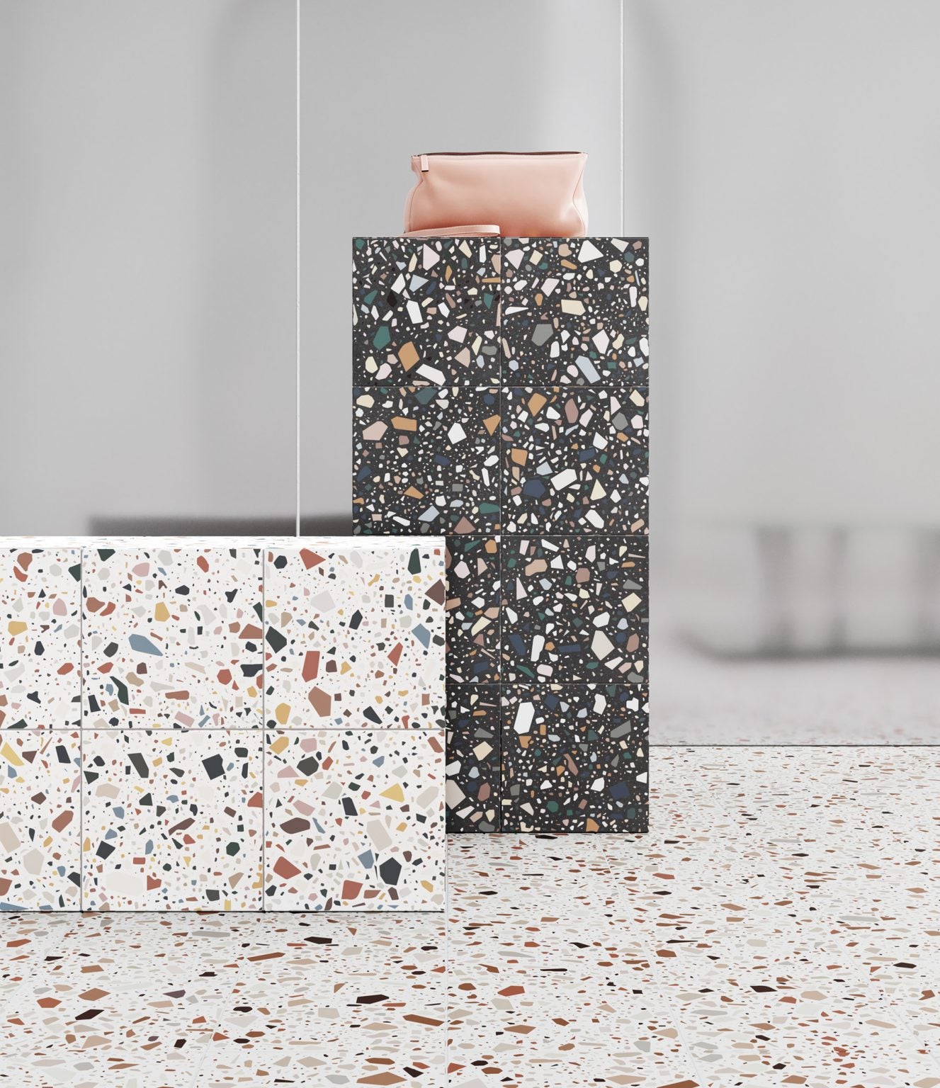 Confetti Terrazzo Nero Multicolour