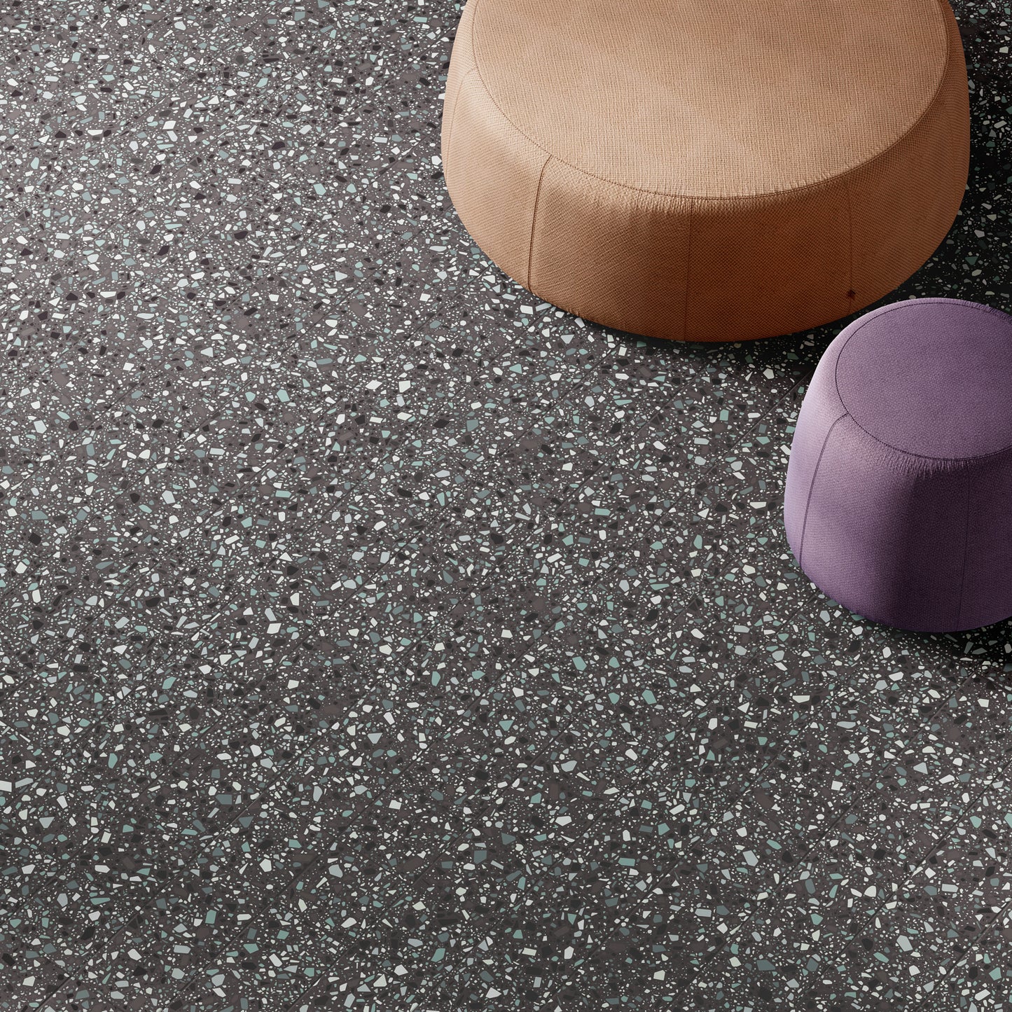 Confetti Terrazzo Nero Petrolio