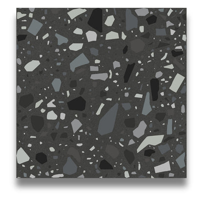 Confetti Terrazzo Nero Petrolio