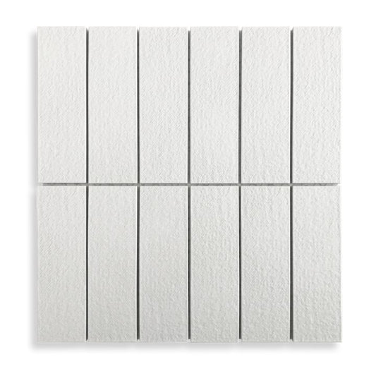 Japanese Rattan Shiroi (White) Textured Mosaic