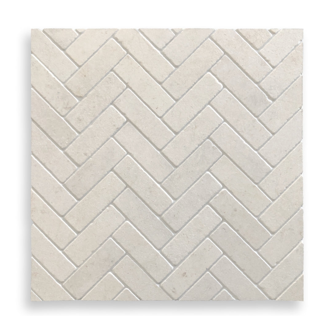 Antiqued Herringbone Utica Limestone