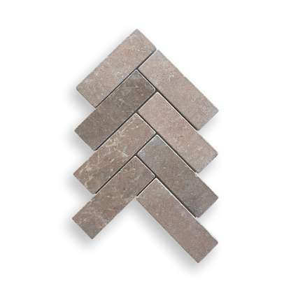 Antiqued Herringbone Rosa Murica