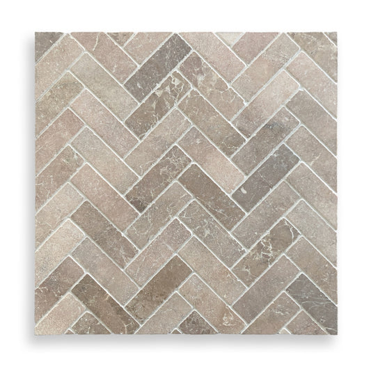 Antiqued Herringbone Rosa Murica