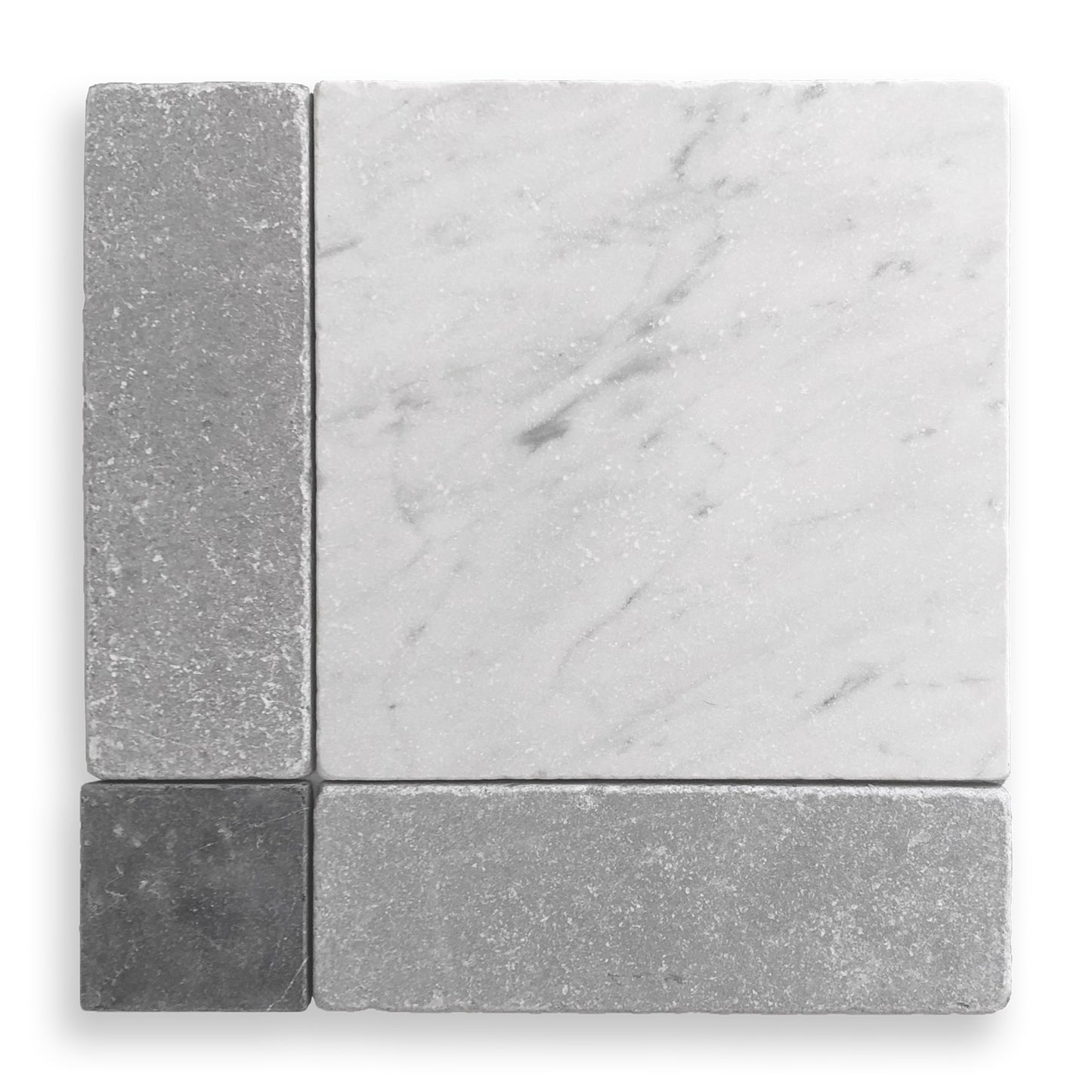 Lyon Carrara, Cinder Grey, Nero Tumbled