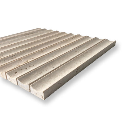 Concave Flute Travertine Classico 30x300mm