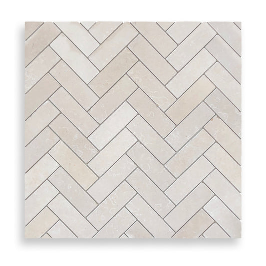 Antiqued Herringbone Crema Serena