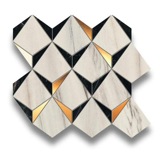 Marvel Dream Bianco Black Mosaic