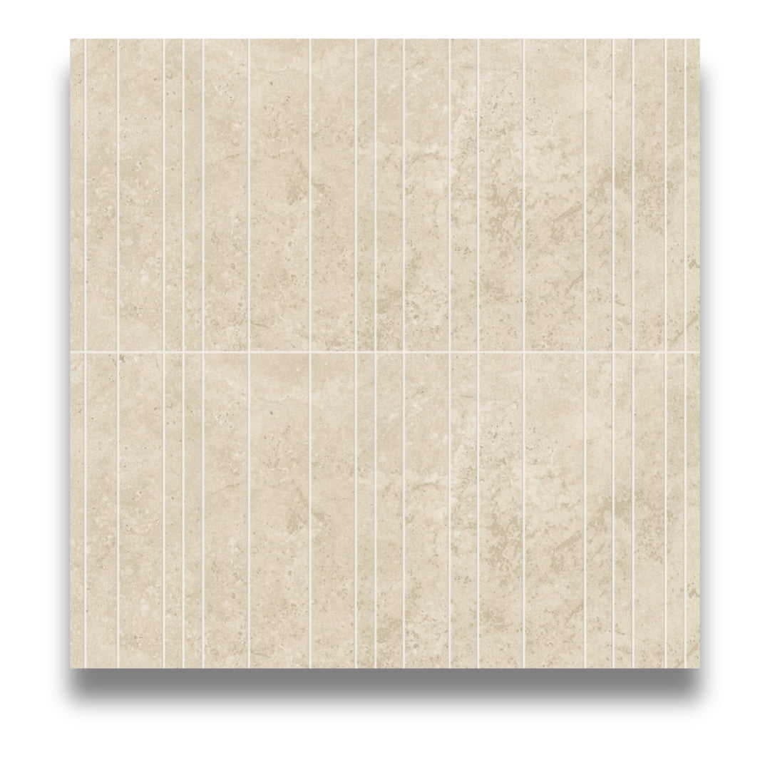 Marvel Travertine Pearl Decor Chisel Urban Grid