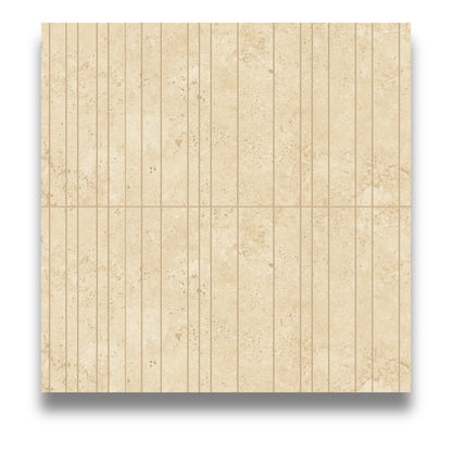 Marvel Travertine Sand Decor Chisel Urban Grid