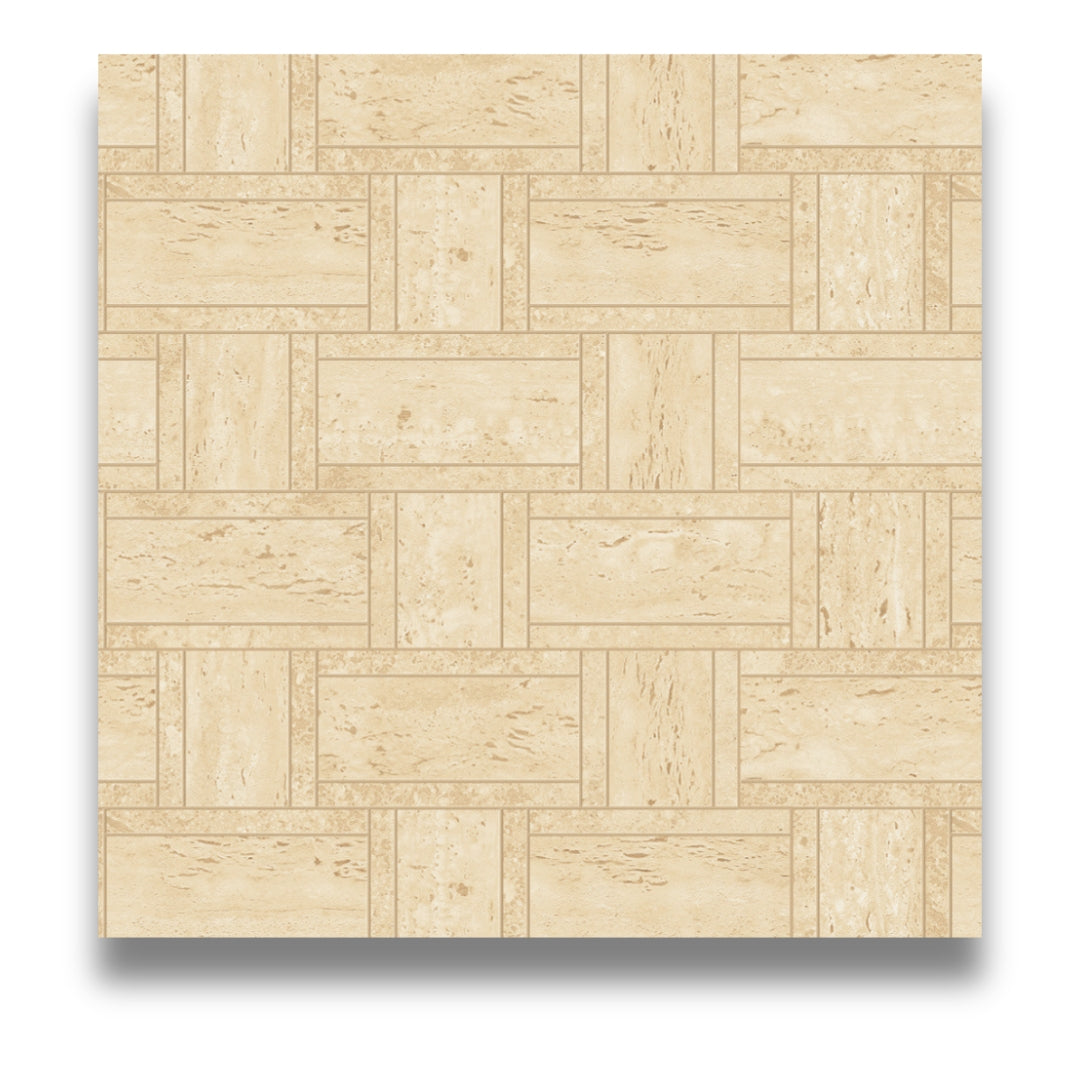 Marvel Travertine Sand Mosaic Basketweave