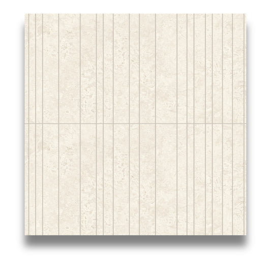 Marvel Travertine White Decor Chisel Urban Grid