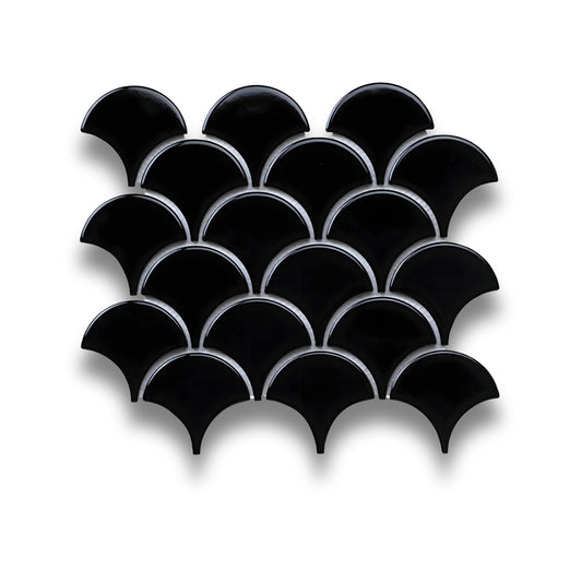 Fan Shape Black Gloss